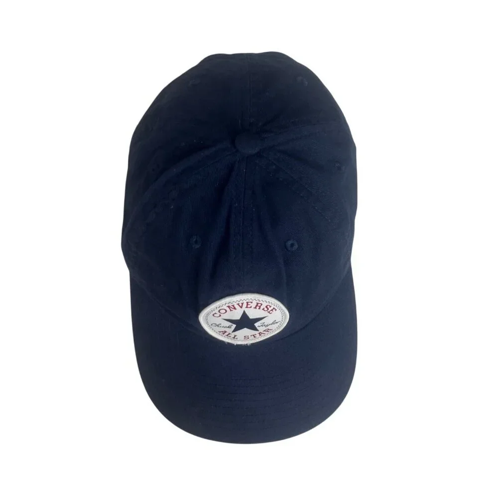 Converse Baseball Cap Hat Youth Size Blue Logo Patch Adjustable Strap - Picture 8 of 9